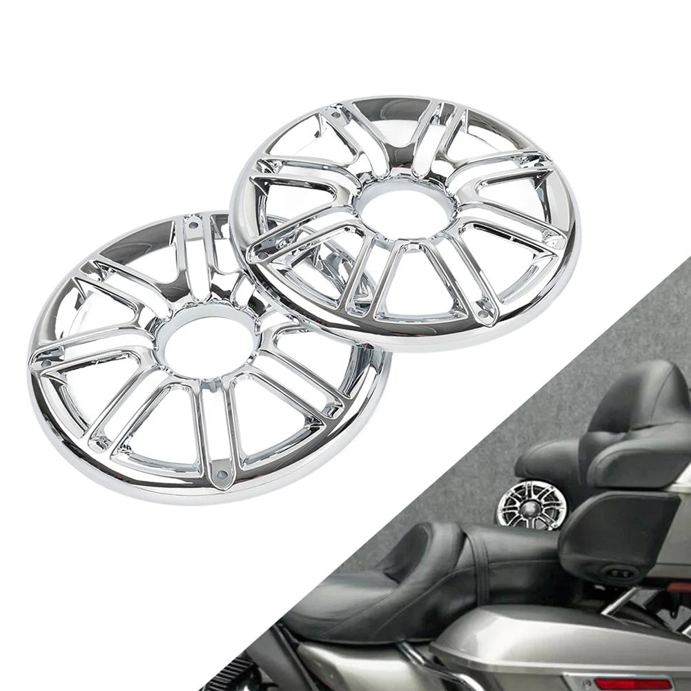 Chrome Rear Speaker Trim Grill Cover for Harley Electra Tri Glide (2014–2023)