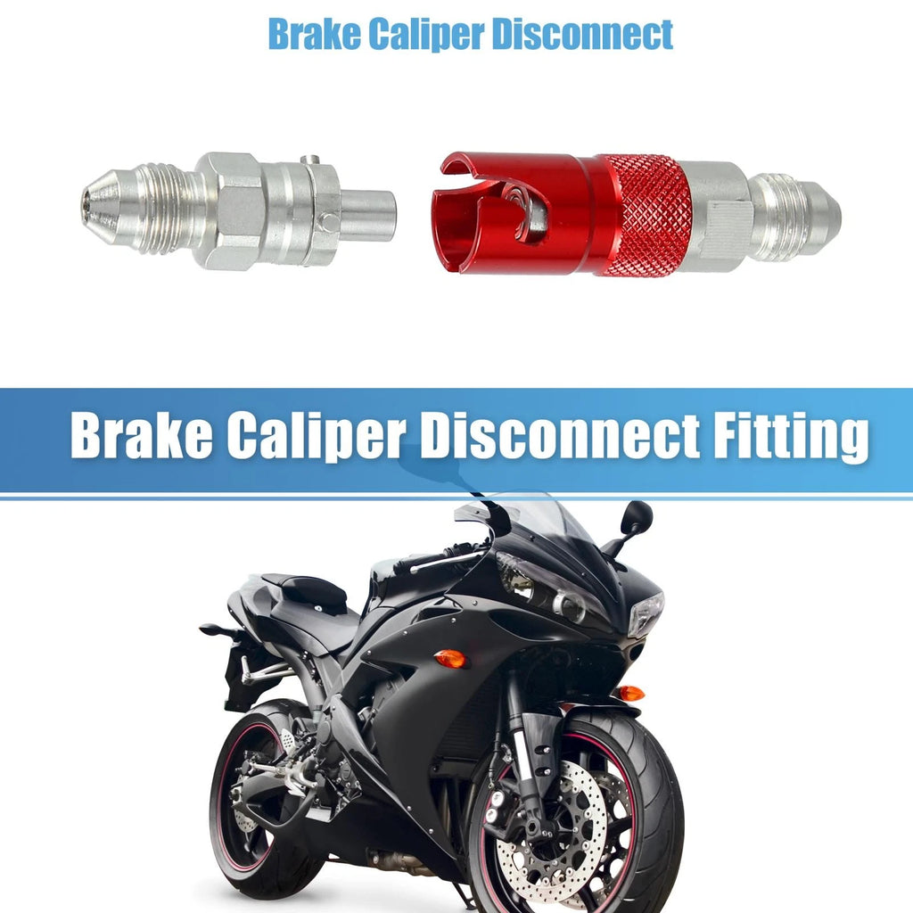 AN3 Quick Release Disconnect Dry Break Coupling Fitting for Brake Hose (Red)