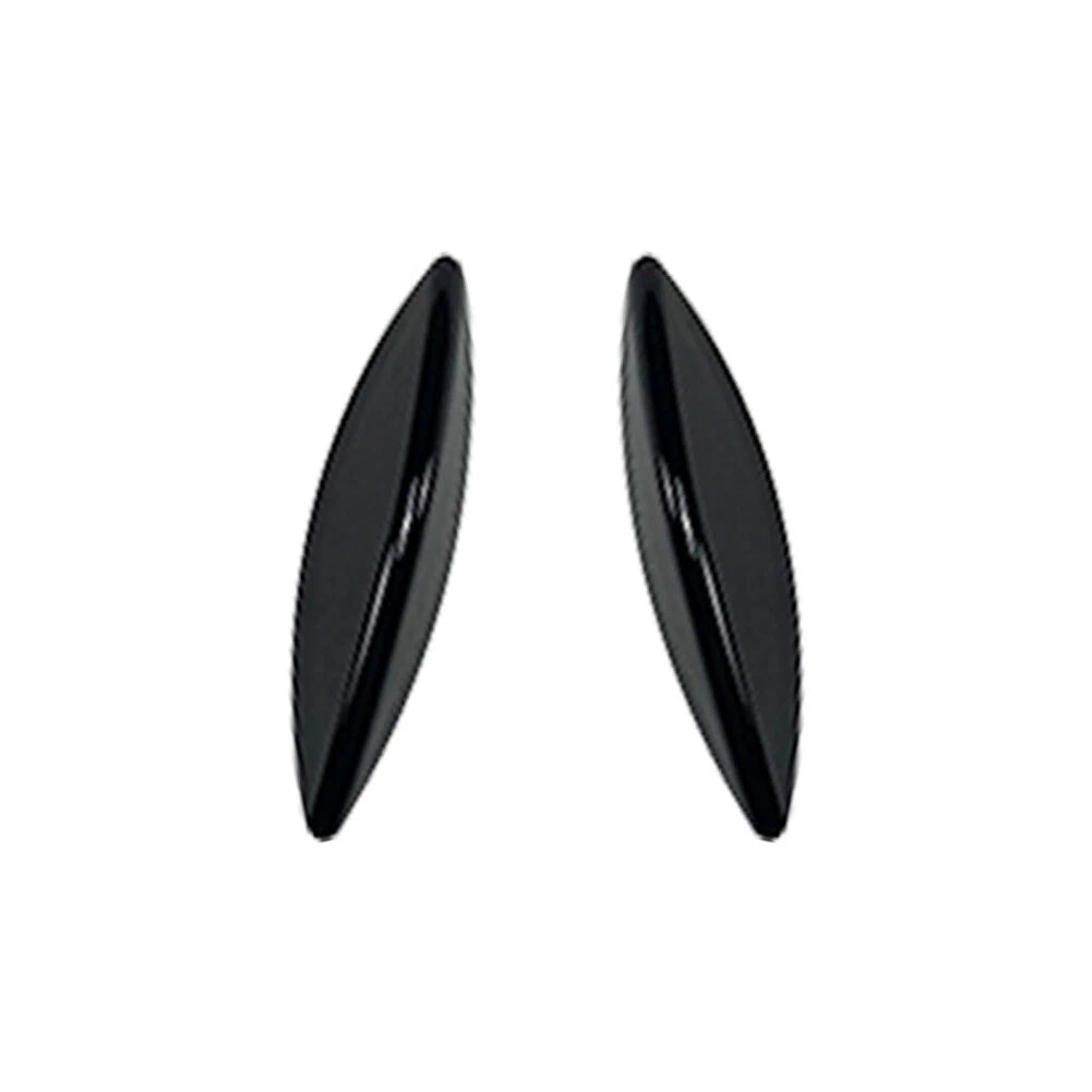Front Bumper Lip Splitter Spoiler Side Canards Black Fit Benz C-Class W205 15-18