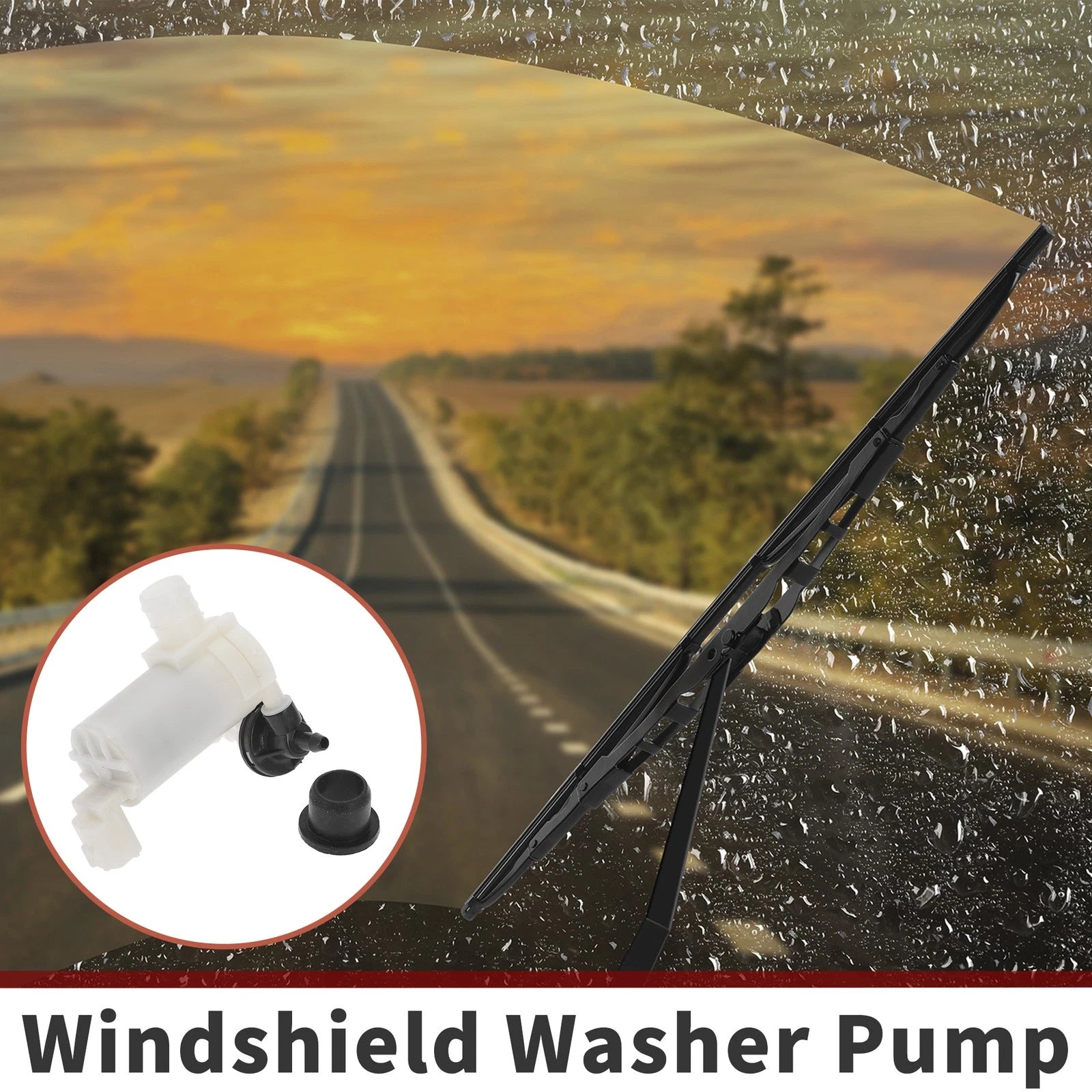 Windshield Washer Pump Replacement with Grommet for Mazda 2 (2011–2019)