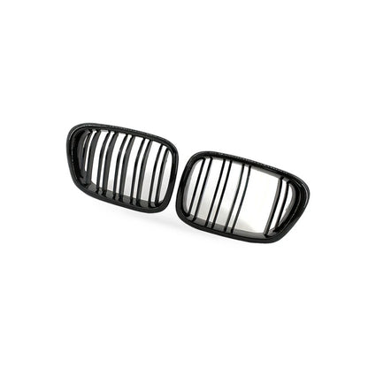 Gloss Black Double Line Grille for BMW E39 (1999–2004)