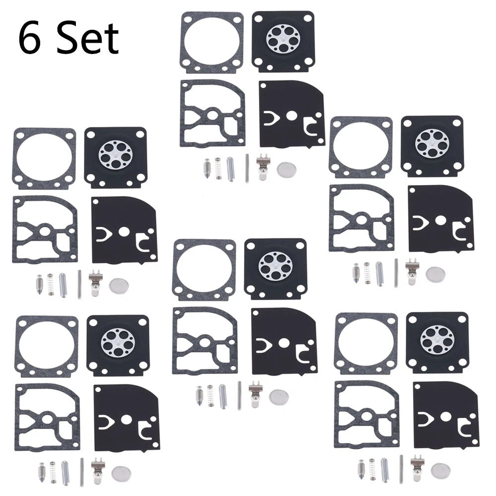 Set of 6 Carburetor Gasket Kit for ZAMA RB-129 C1M-W26A C1M-W26B C1M-W26C