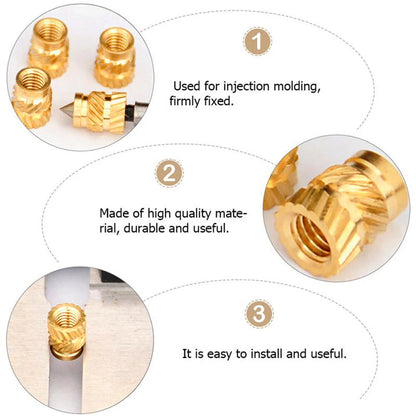 M3 Thread Knurled Brass Inserts (100-1000PC) - Heat Resistant