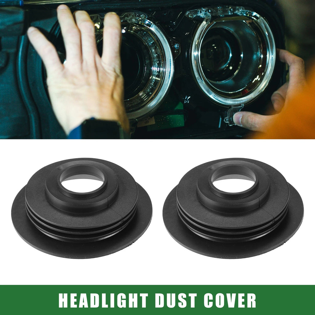 2X Universal Car Headlight Dust Cover 1.06''x3.94'' LED Cap