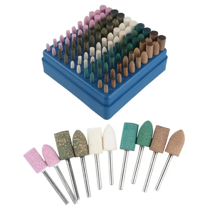 100 Polishing Drill Bits for Metal Jewelry Grinding and Finishing Kit