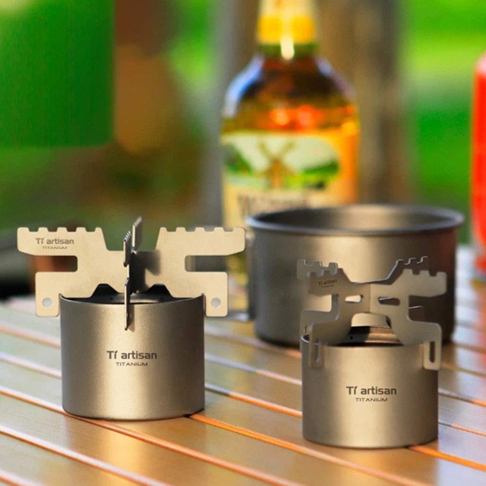 Titanium Alcohol Stove for Outdoor Cooking