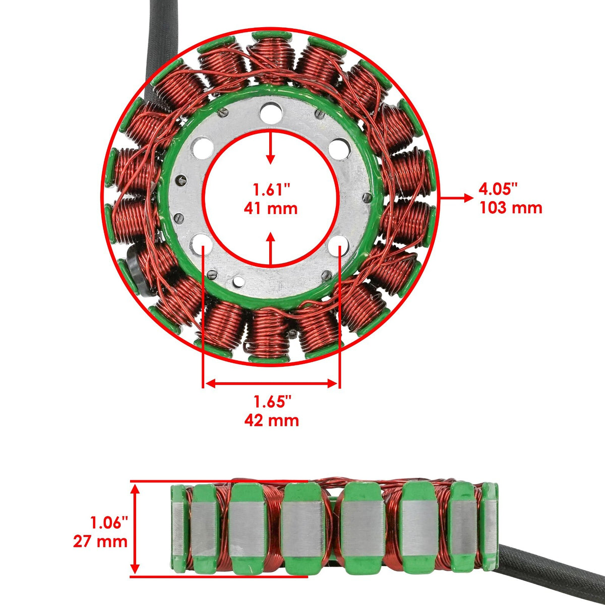Caltric Stator and Gasket Replacement for Suzuki VS800GL Intruder (1996–2004)