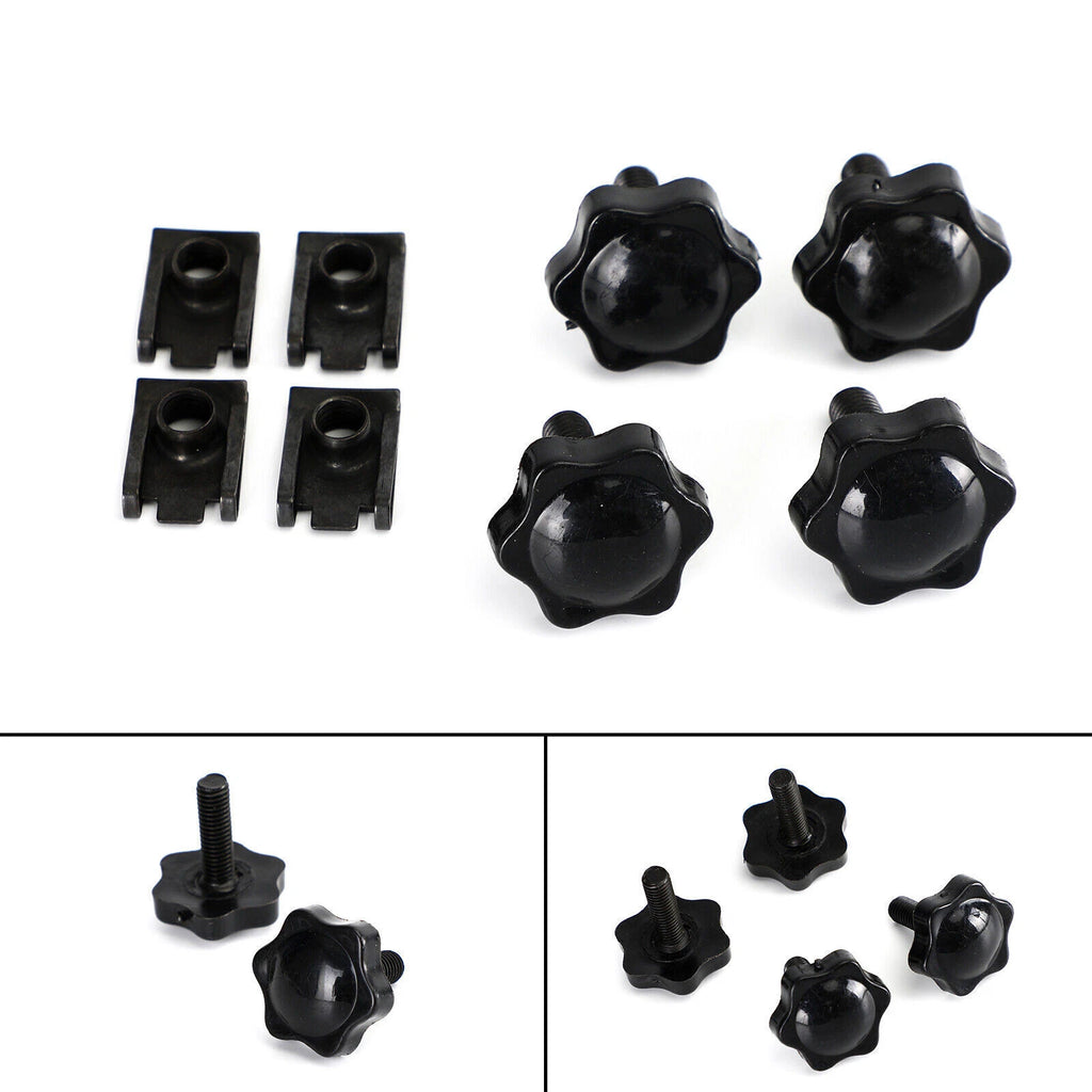 Saddlebag Lever Lock Bolts & Nuts Set Black for Glide King Touring (1996–2019)