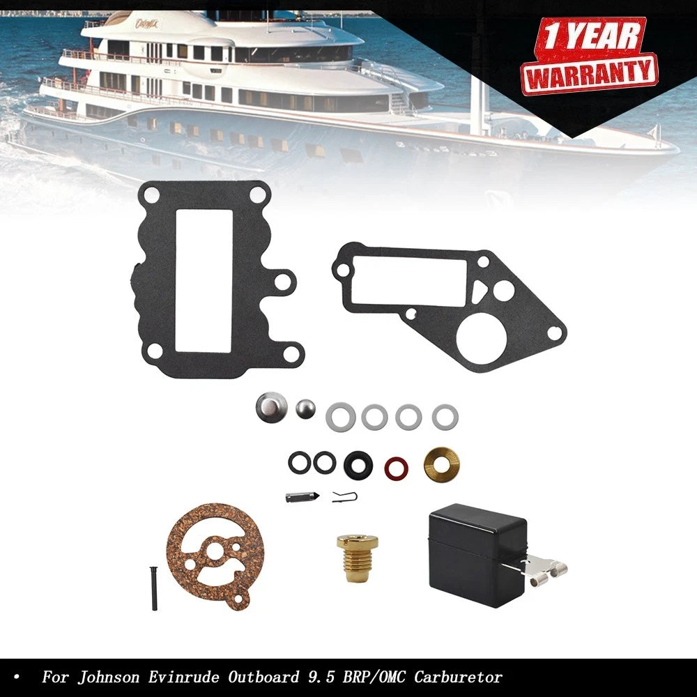 Carb Kit with Float for Johnson Evinrude Outboard 9.5 (BRP/OMC 382048)