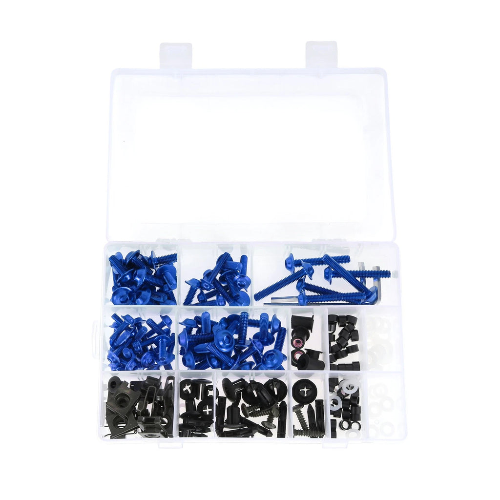 Windshield Bolts for Yamaha Motorcycles (Aluminum Rubber Blue)