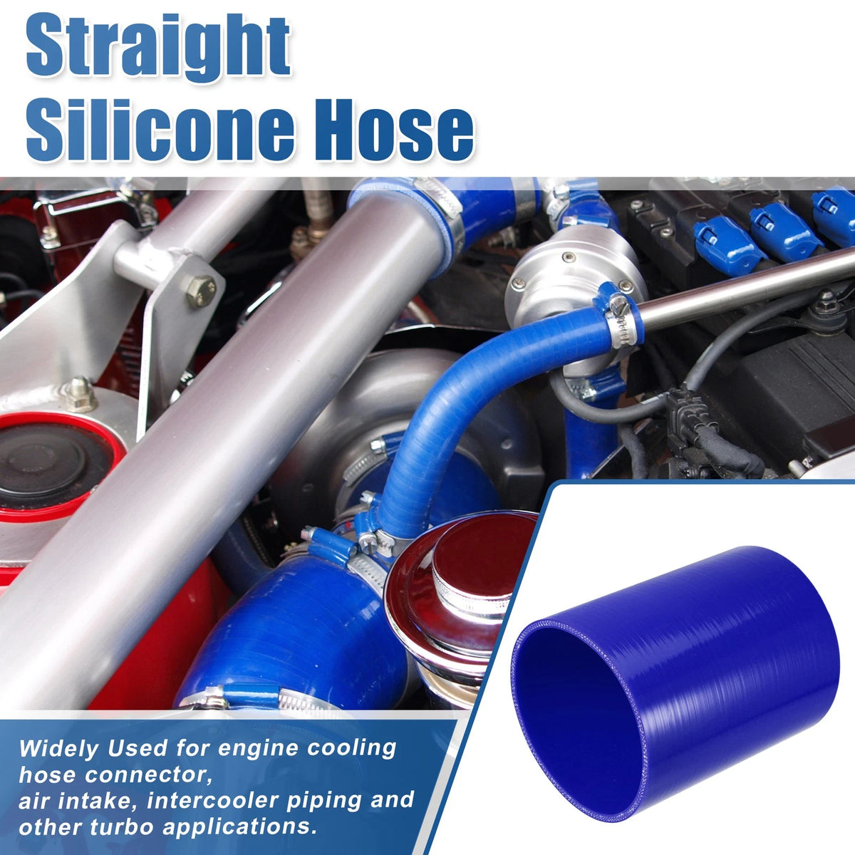 Silicone Reducer Hose Coupler for Car Intercooler (4.5" ID x 6" Length) Blue