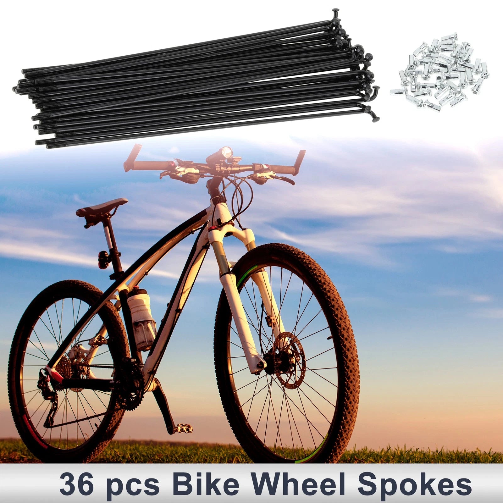 Bicycle Spokes Nipple Replacement Set 12G 189mm for Universal Fit (All Years)