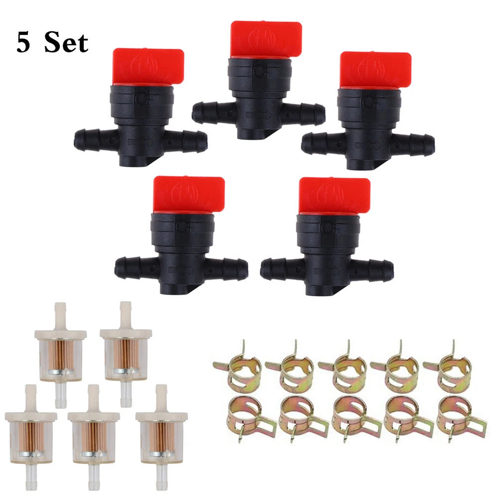 5Pcs In Line Fuel Filter Shut Off Valve Clamp for B & Stratton (N/A)