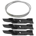 Deck Blade and Belt Replacement for John Deere 145 155C D140 D150 D160