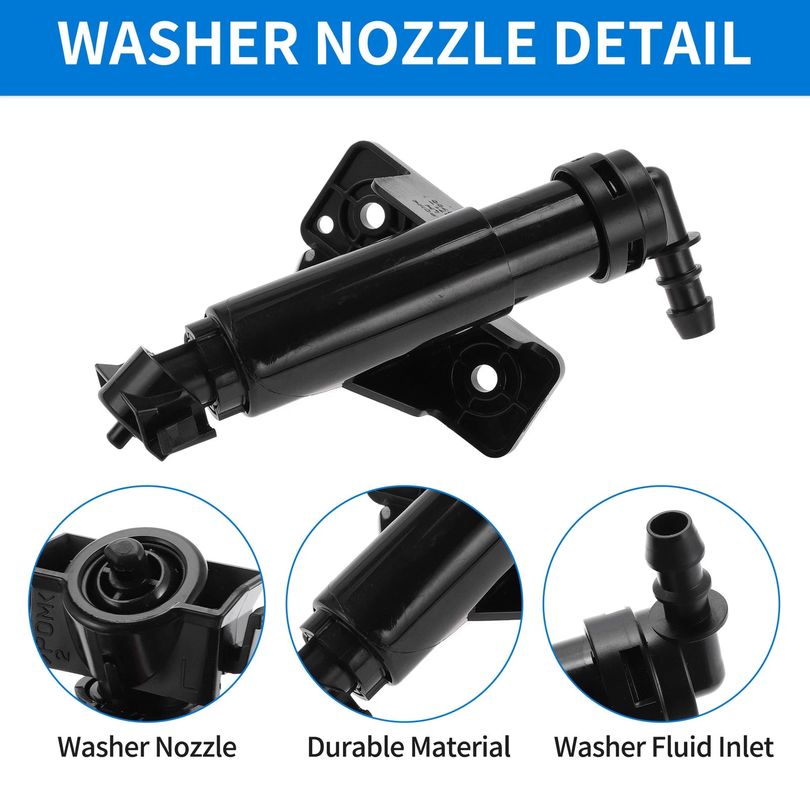 Front Driver Side Headlight Washer Nozzle for Kia Ceed (2012–2017) No. 98671A2700