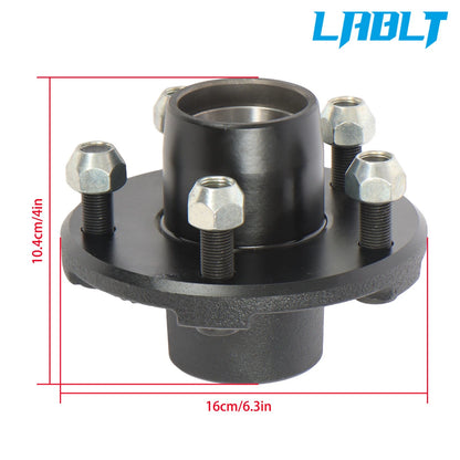 Set of 2 Trailer Hub Kit Assembly 2000lb 5x4.5 for 1-1/16" Axle