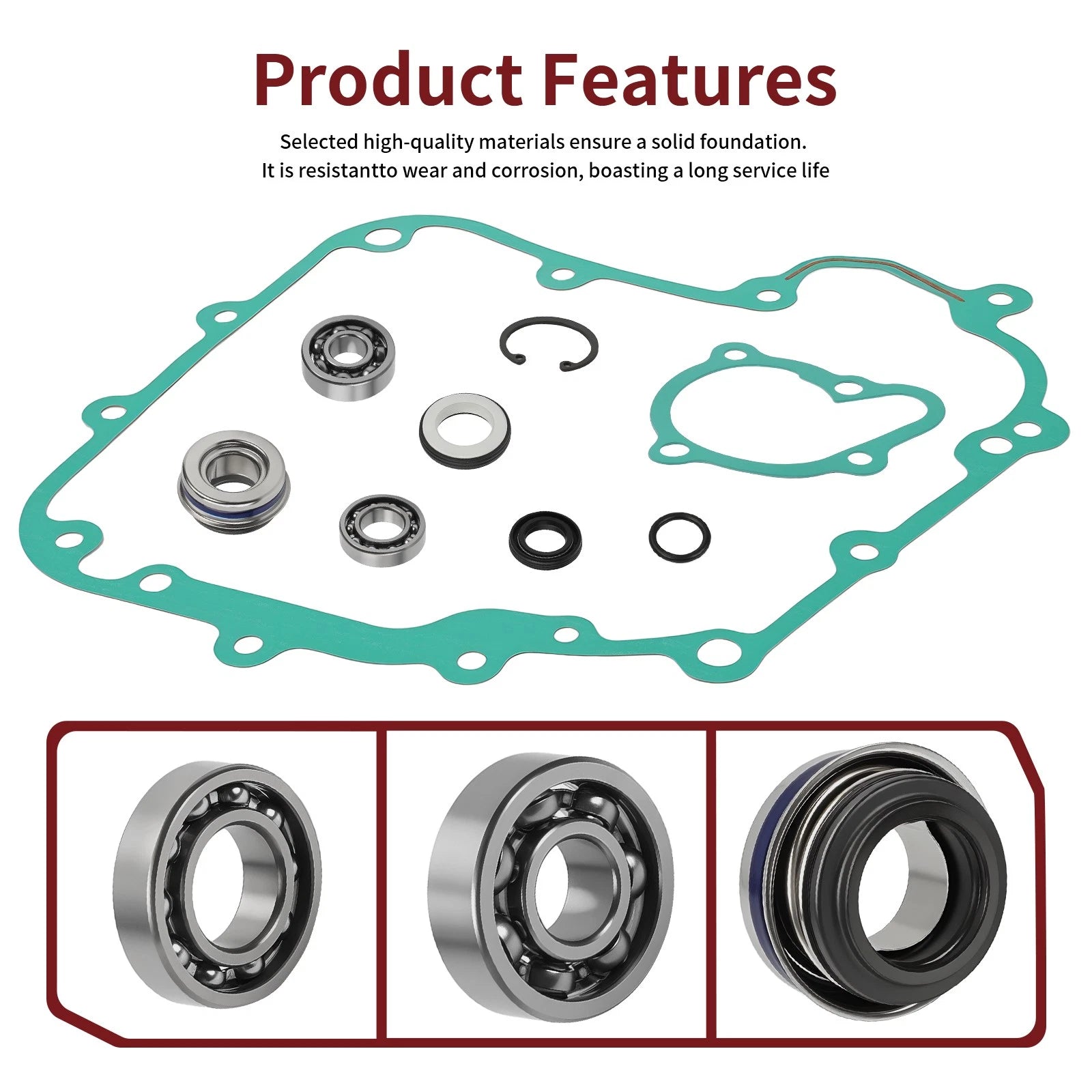 Water Pump Repair Kit for Kawasaki Brute Force 300 (2012–2024) 11061-Y028 11061-Y029