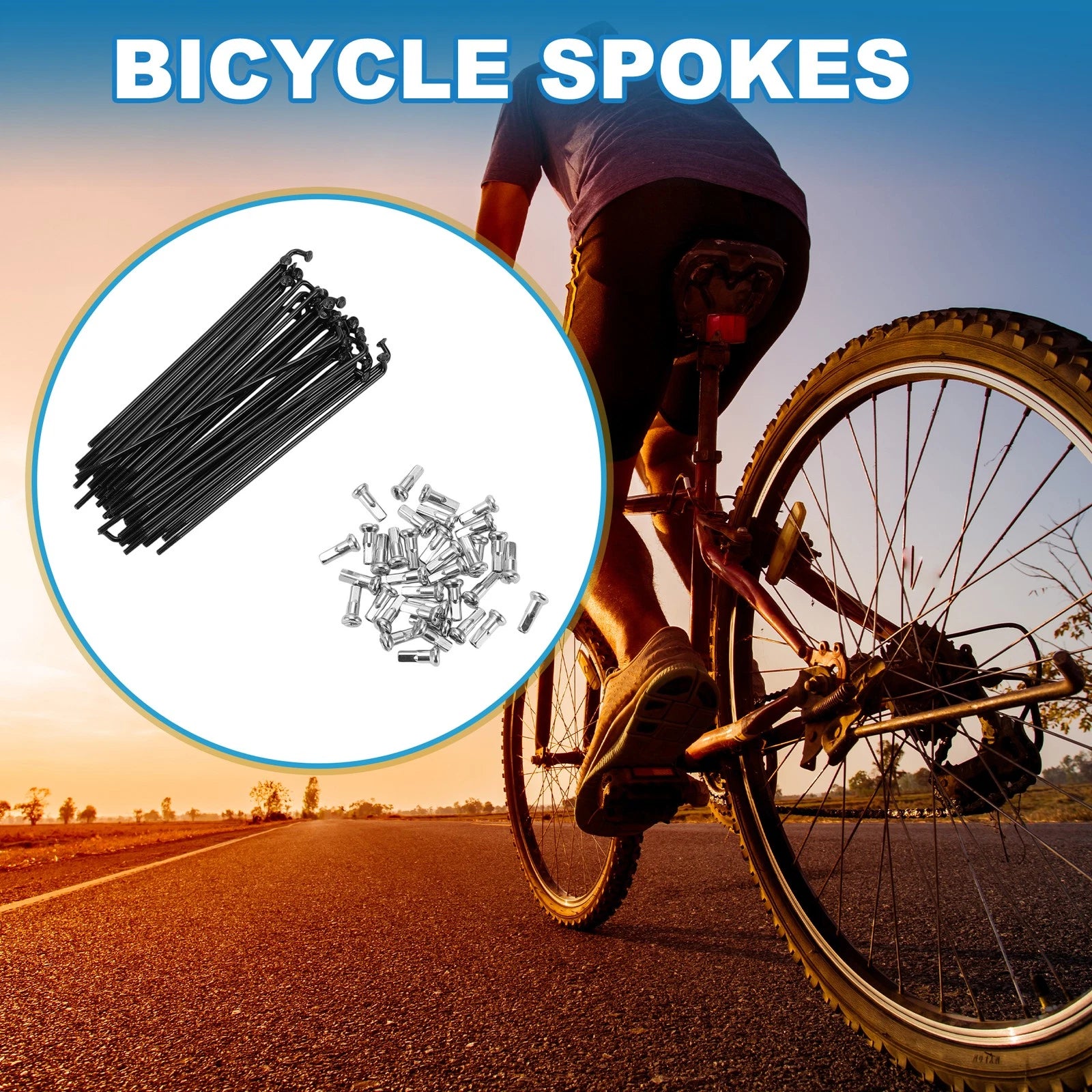 Bicycle Spokes 14G 97mm Steel Replacement for Mountain Bikes (1990–2020)