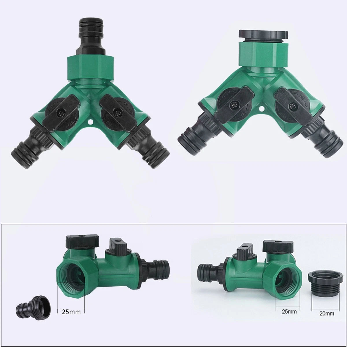 2-Way Hose Pipe Splitter for Efficient Water Distribution