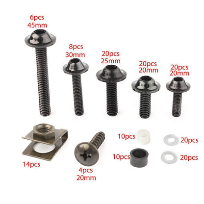 CNC Fairing Bolt Bodywork Screws Nuts Kit for Kawasaki