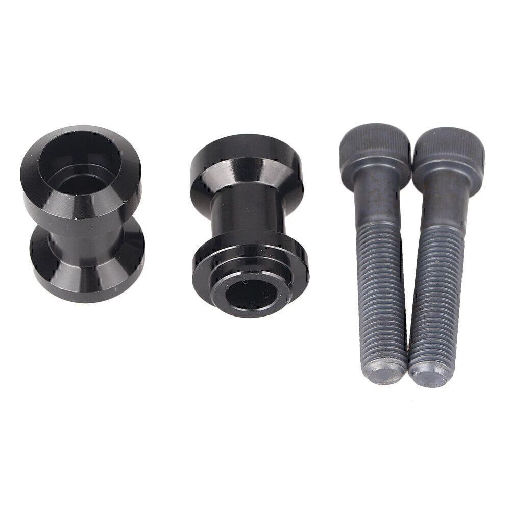 1 Pair 10mm Black Motorcycle Swingarm Spools Sliders for Kawasaki Yamaha