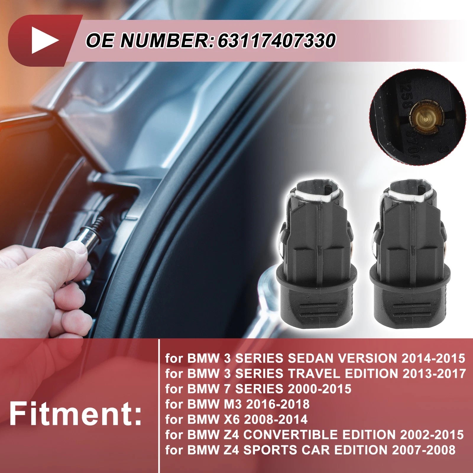 Tail Light Socket Replacement for BMW 3 Series Sedan (2014–2015)