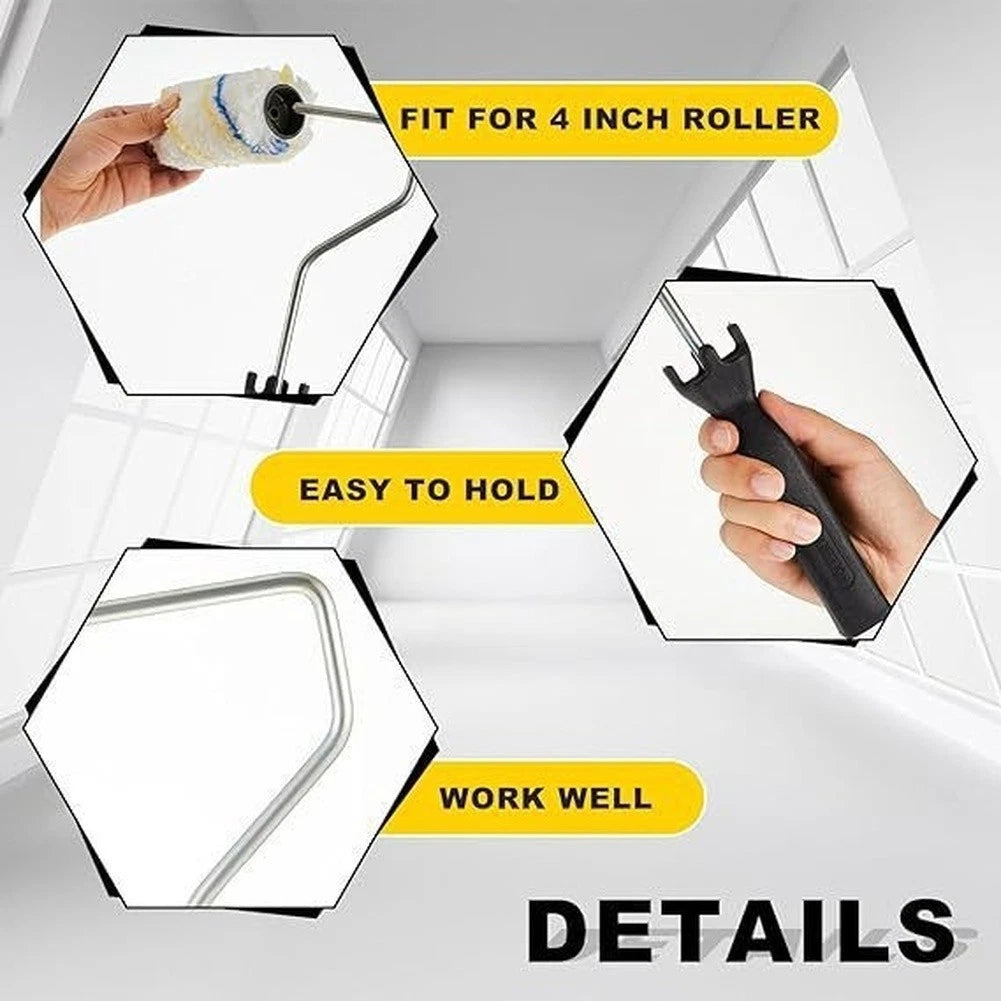12 Piece 4 Inch Paint Rollers with Polypropylene Handle and Steel Wire Core