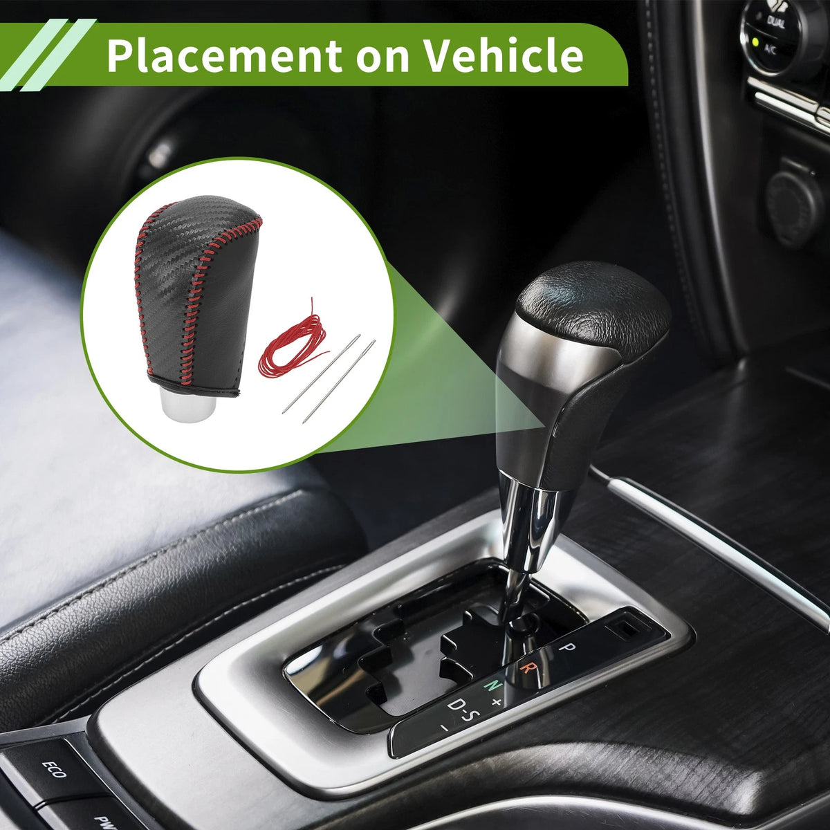 Gear Shift Knob Cover Replacement for Toyota Camry (2007–2011) Black