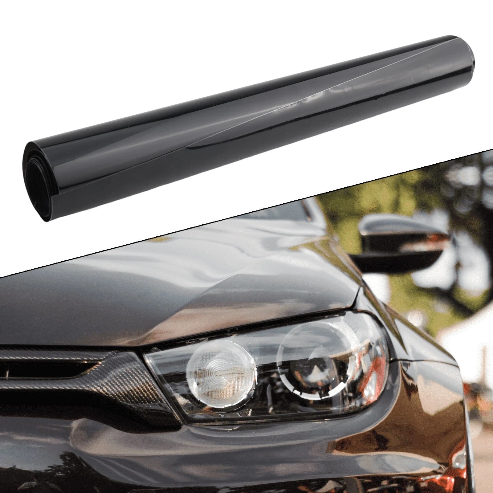 Dark Tint Vinyl Wrap Sheet for Headlight and Taillight (Easy Installation)