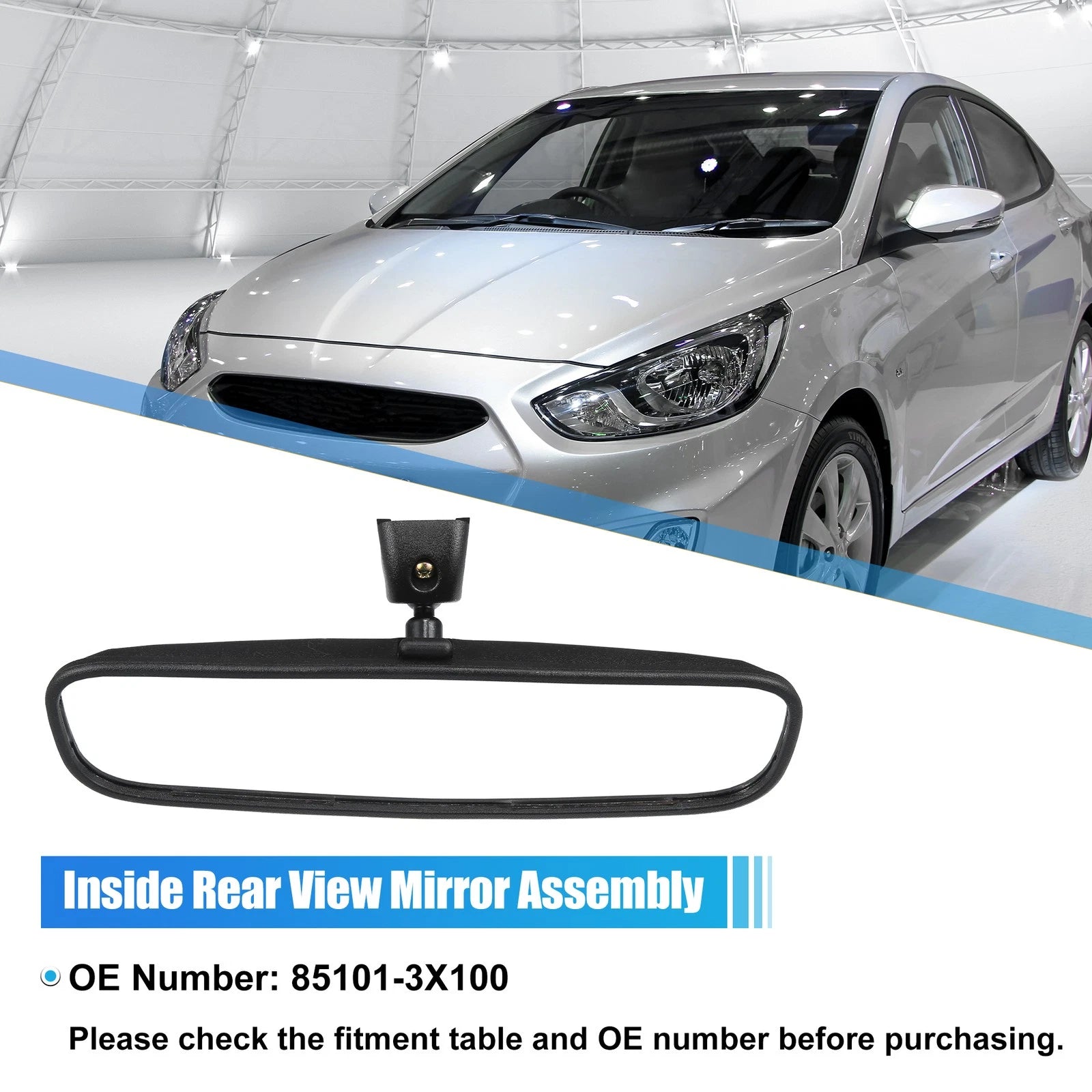 Rear View Mirror Assembly Replacement for Hyundai Elantra Tucson (2016–2019)