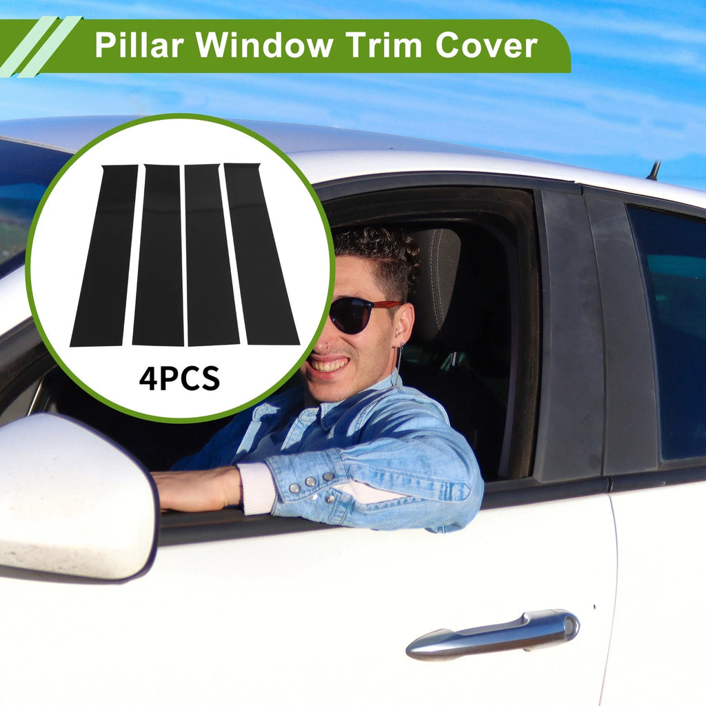 4 Pcs Door Pillar Window Trim Replacement for Chevy Silverado (2014–2019)