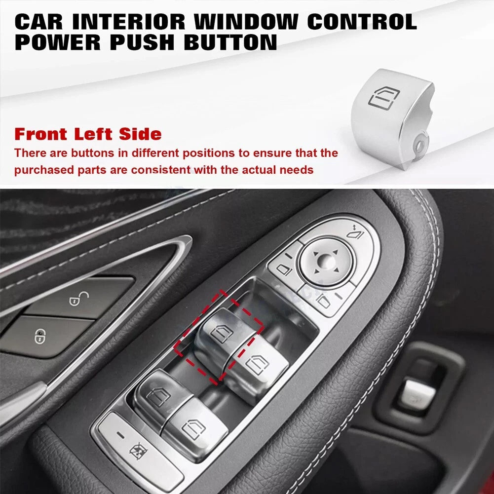Front Left Window Switch Cover for - Sleek Silver