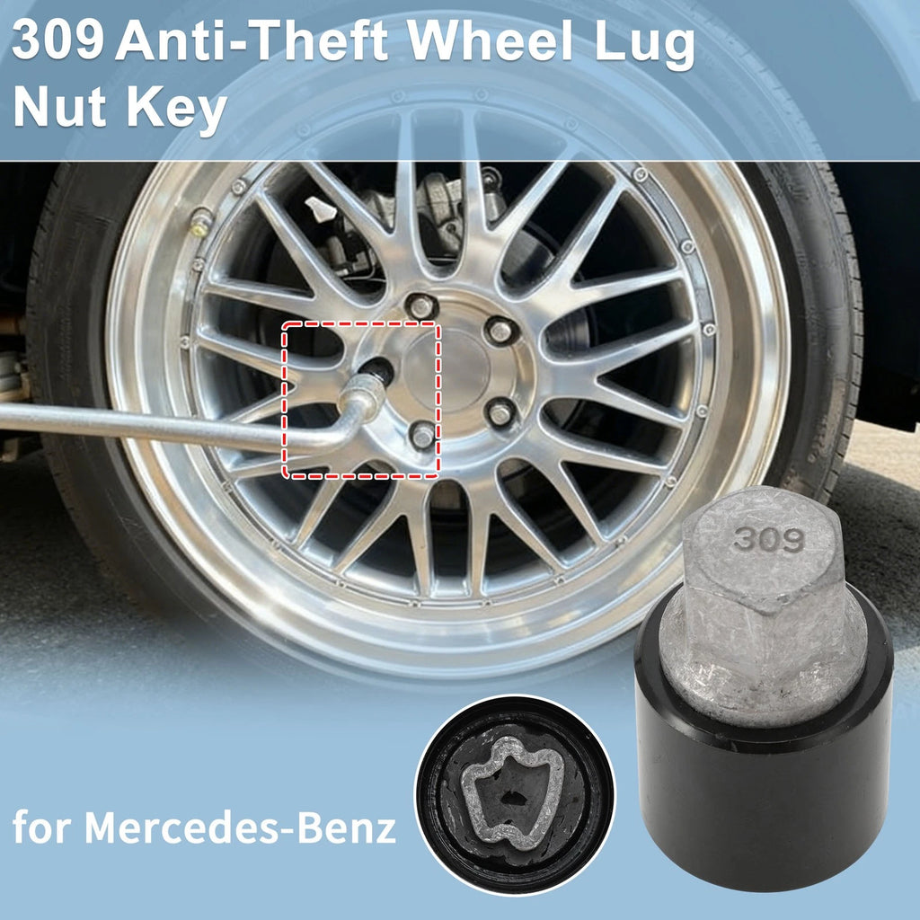 Wheel Lock Lug Nut for Mercedes-Benz (Locking Nut Key Socket Removal Tool)