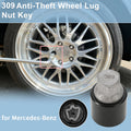 Wheel Lock Lug Nut for Mercedes-Benz (Locking Nut Key Socket Removal Tool)