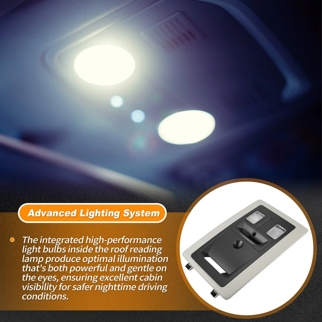 Dome Light Overhead Console for Ram 1500 2009–2020, Ram 2500 3500 2010–2018 Black