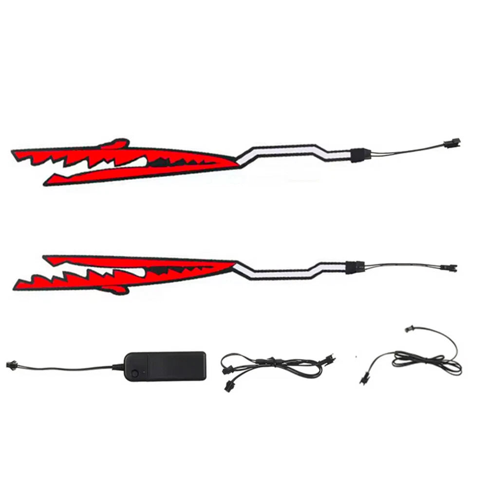 Shark Style Helmet Light Strip LED Night Signal Light Stripe Glowing Bars