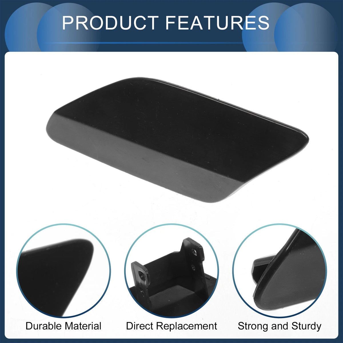 Front Left Washer Nozzle Cover Cap for VW Golf MK7 (2013–2016) 1Pcs