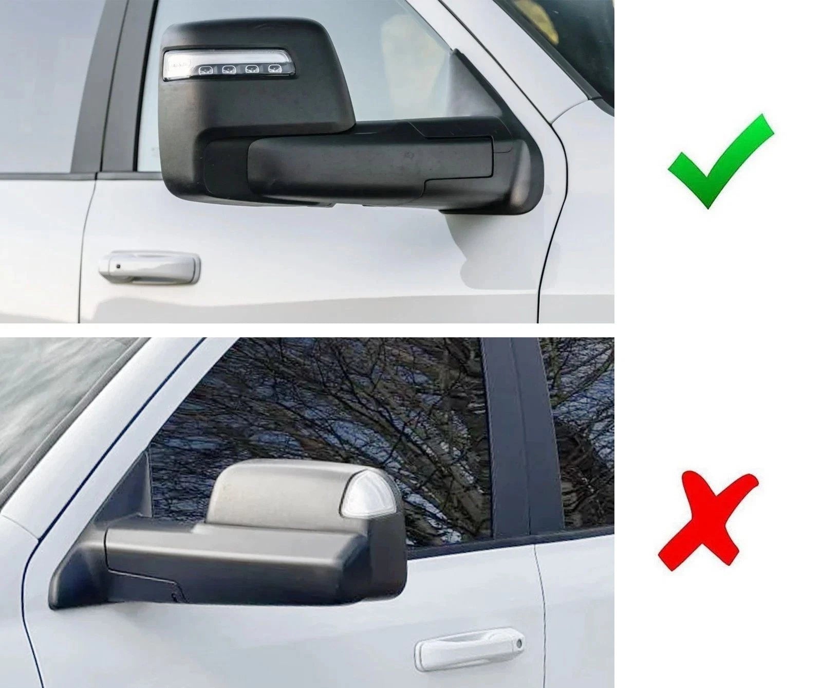 2X LED Clear Dynamic Side Mirror Turn Signal Light for Dodge Ram 2500 3500 (2023–2023)
