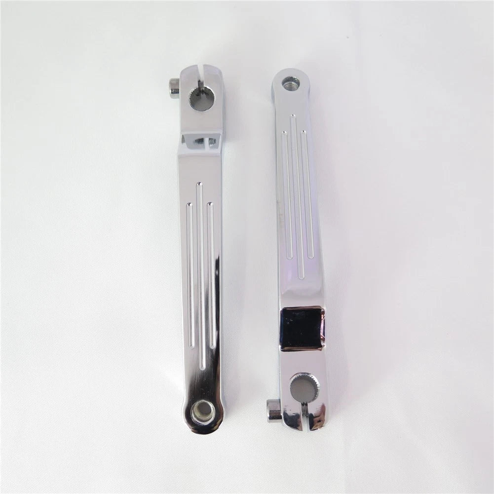 Chrome Groove Cut Heel Toe Shift Lever for Harley FL Softail (1986–Present)