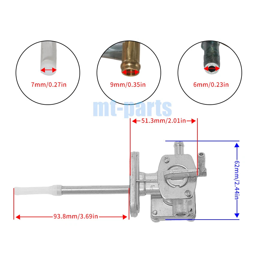 Fuel Gas Petcock Valve Tank Switch for Suzuki DR350S/DR350SE (1990–1996)