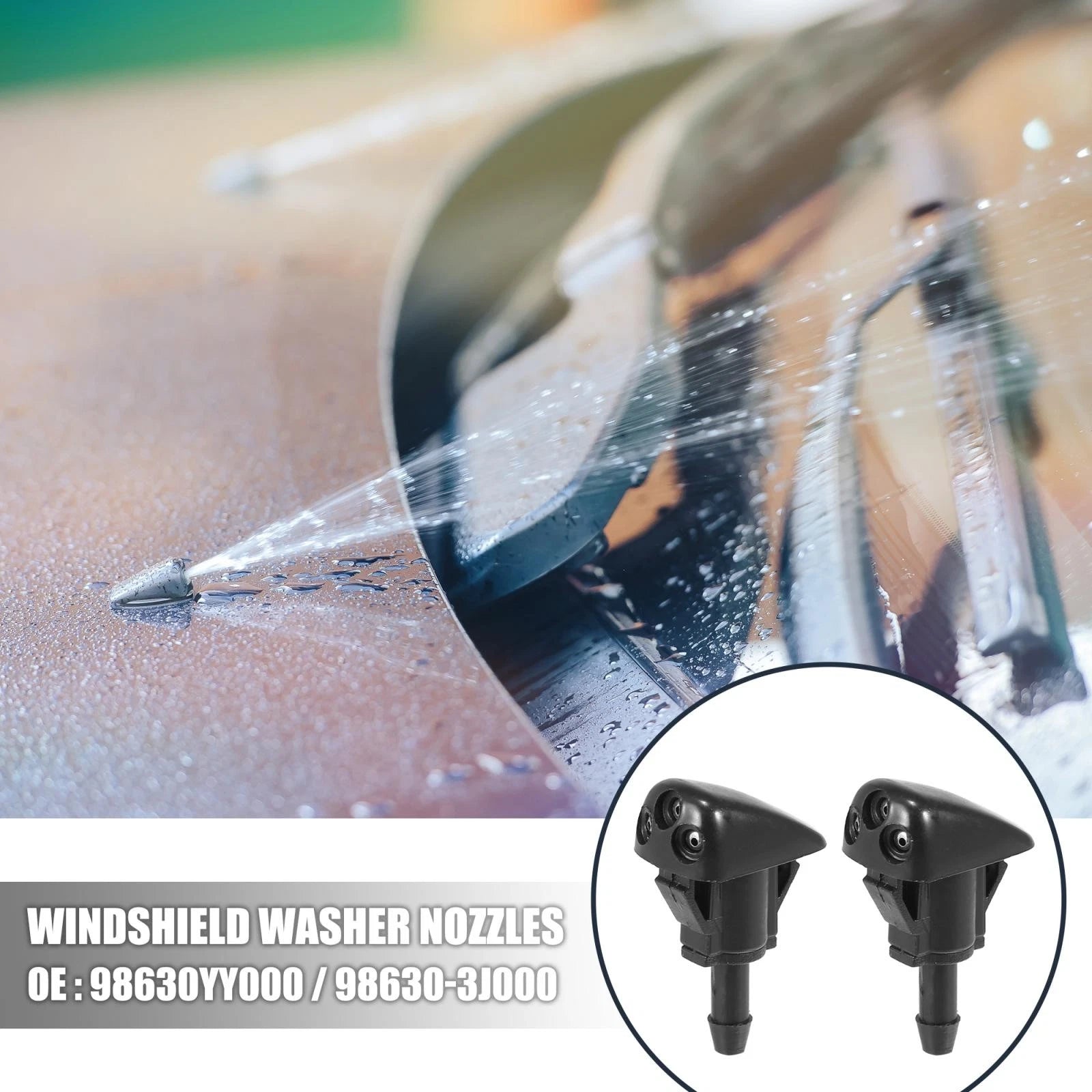 Windshield Washer Nozzles Front Set for Hyundai Tiburon Elantra (1999–2016)
