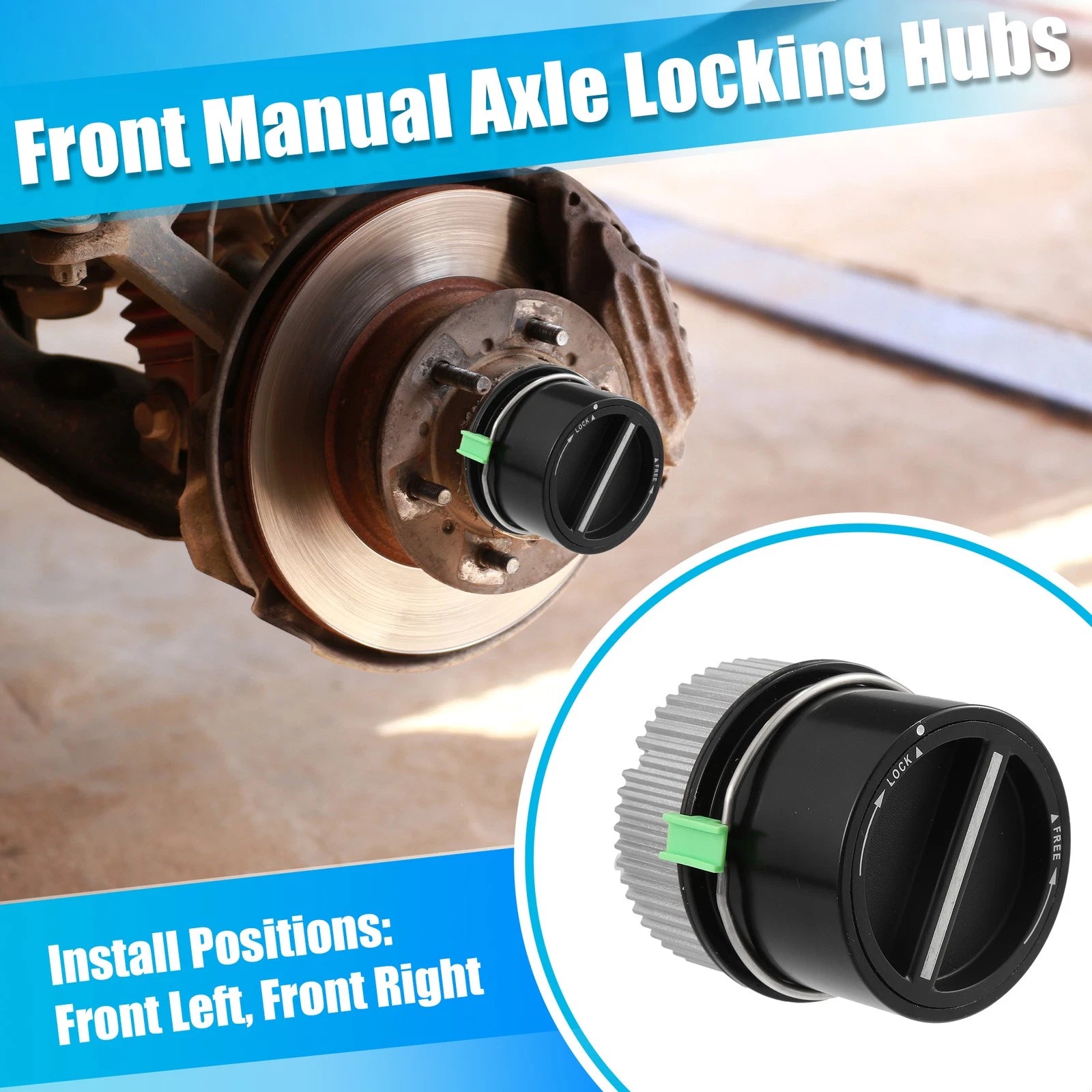 1 Pair Front Manual Wheel Locking Hub Axle Actuator 1C3Z-3B396-DA for Ford