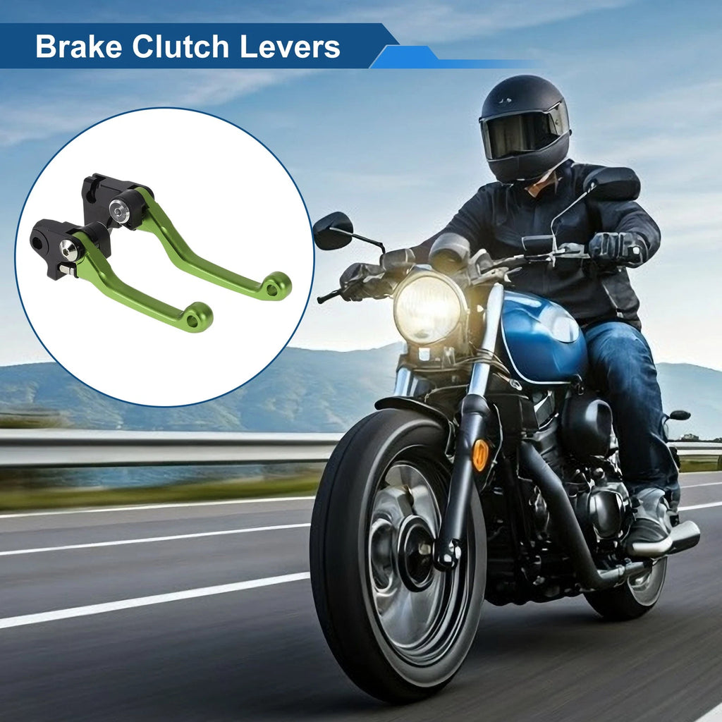 Short Brake Clutch Levers for Yamaha WR250F (2017–2022) Solid Green