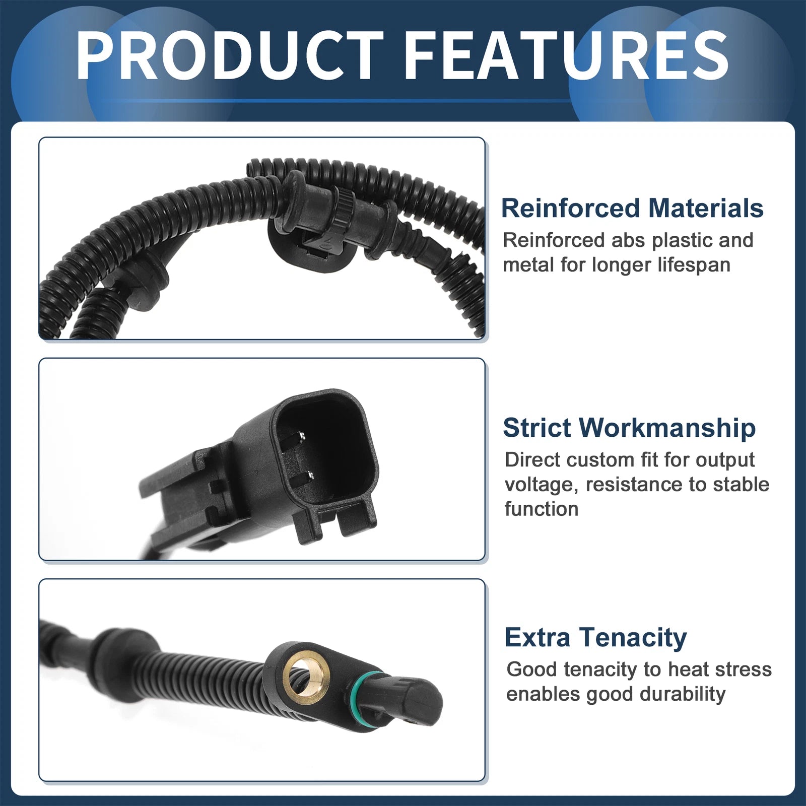 ABS Wheel Speed Sensor No. 68312418AB for Chrysler Pacifica (2017–2018) Rear