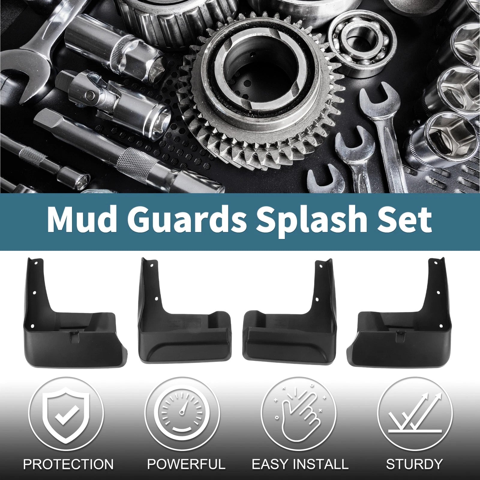 Mud Flaps Splash Guards 1 Set Replacement for Toyota Sienna SE (2016–2019)