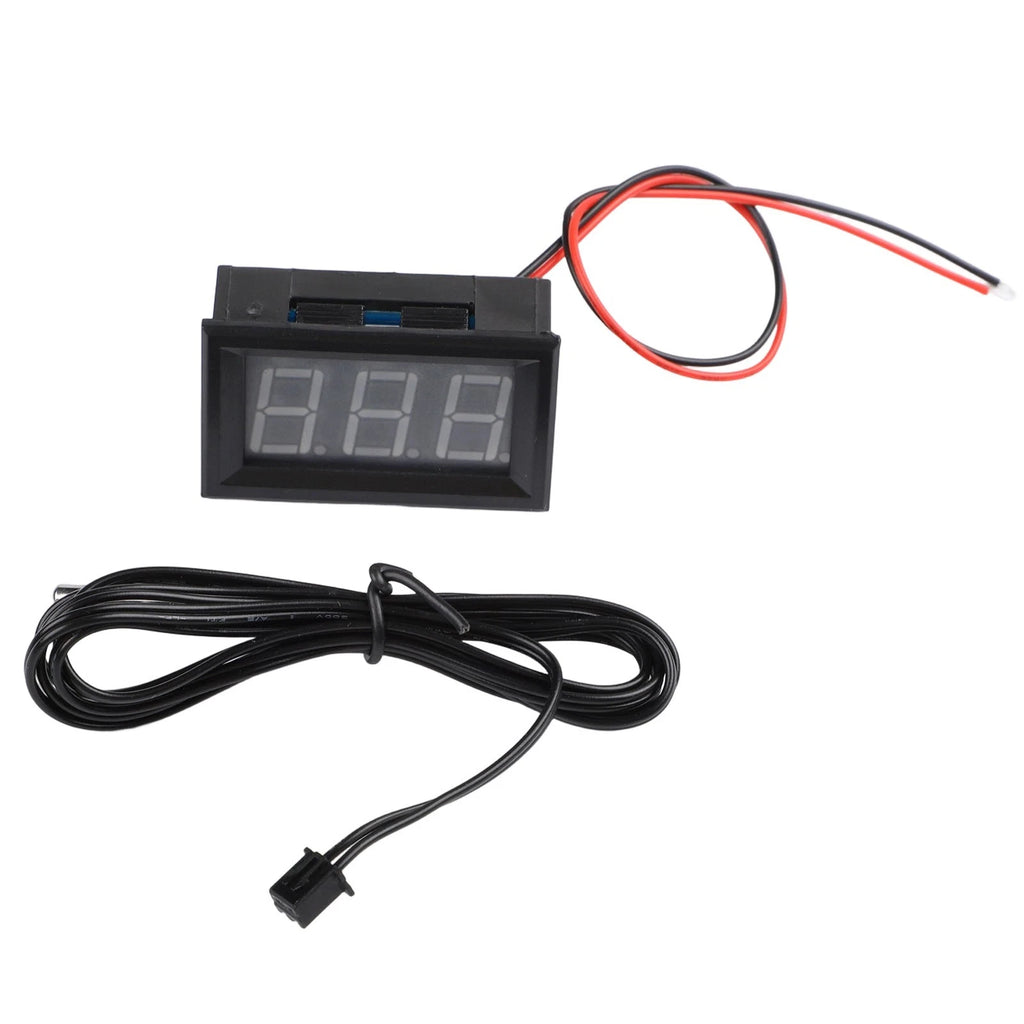 LED Digital Thermometer Temp Sensor Meter Probe for DC 12V (–50 ~ 110°C)