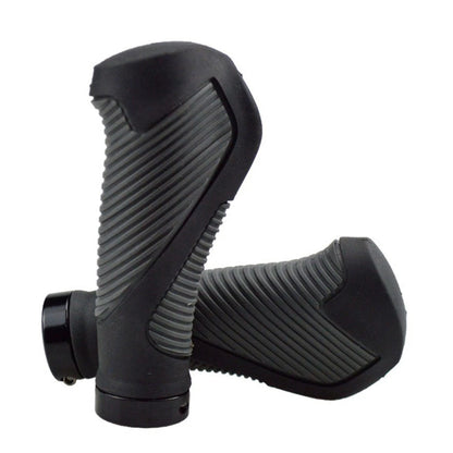 2X Soft Handle Double Compound Rubber Ergonomic Locking Grips for Bicycle