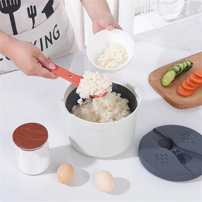 Compact Microwave Rice Cooker for Steaming and Cooking Dishes
