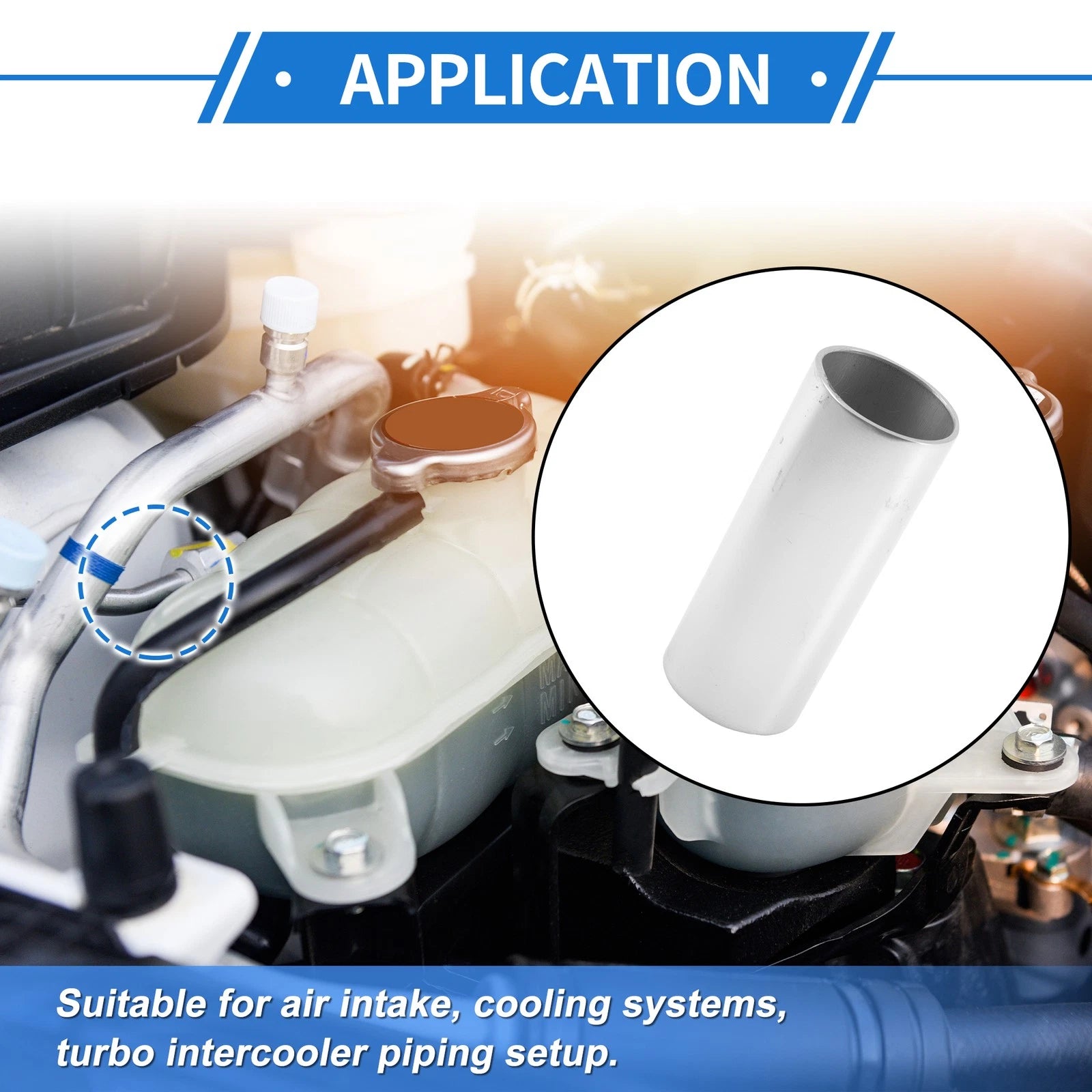 Intercooler Pipe 1.26" OD 3" L 0° for Universal Applications