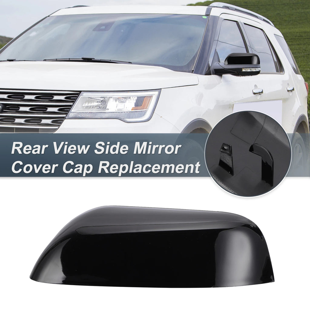 Left Side Rearview Mirror Cover Cap Gloss Black for Ford Explorer (2016–2019)